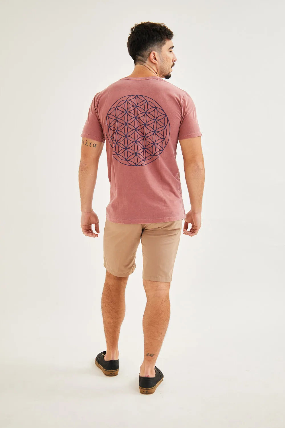 Camiseta Flor da Vida Terracota