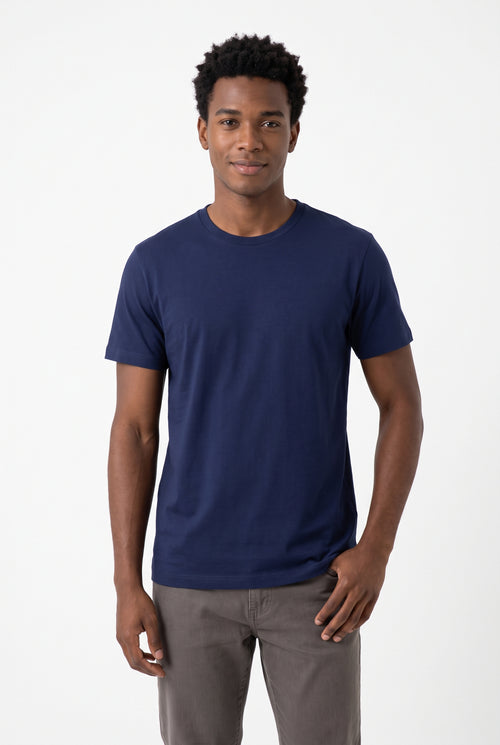Camiseta Algodão Premium - Azul Marinho