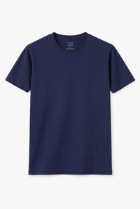 Camiseta Algodão Premium - Azul Marinho