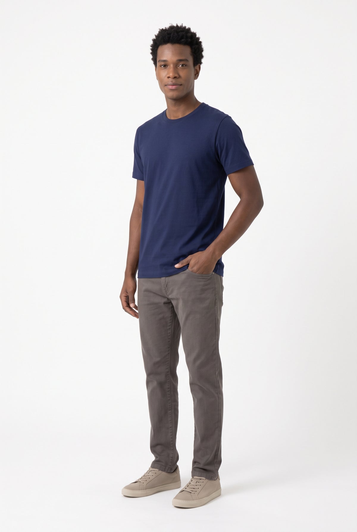Camiseta Algodão Premium - Azul Marinho