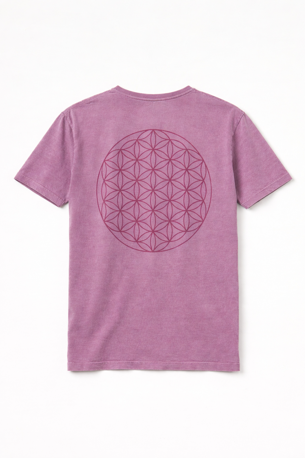 Camiseta Estonada Flor da Vida - Vinho