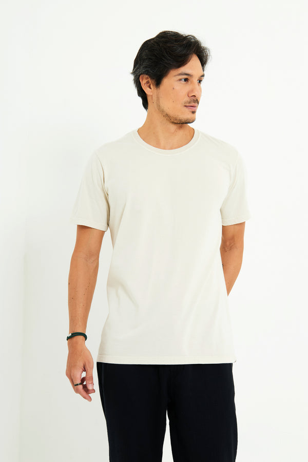 Camiseta Algodão Pima - Areia