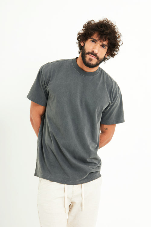 Camiseta Oversized Estonada - Chumbo