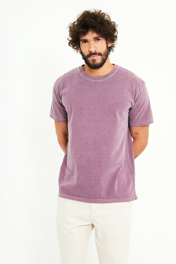 Camiseta Estonada Flor da Vida - Vinho