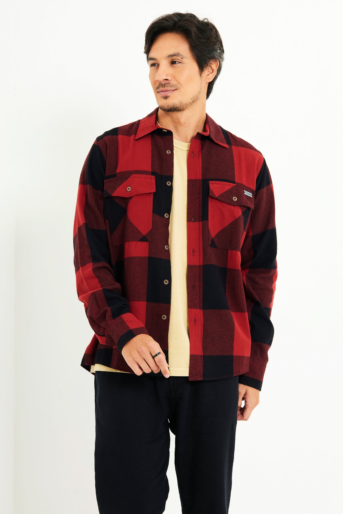 Camisa Flanelada Xadrez Azul