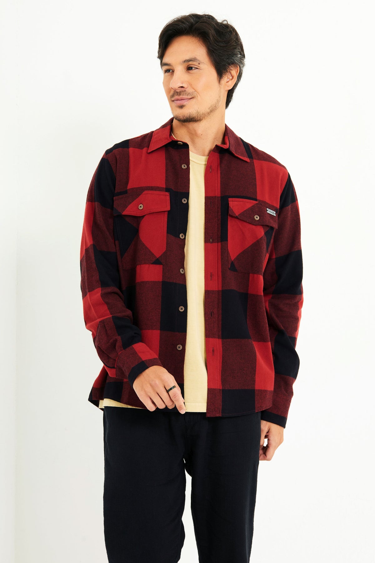 Camisa Flanelada Xadrez Vermelha