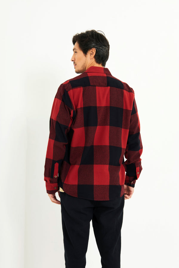 Camisa Flanelada Xadrez Vermelha