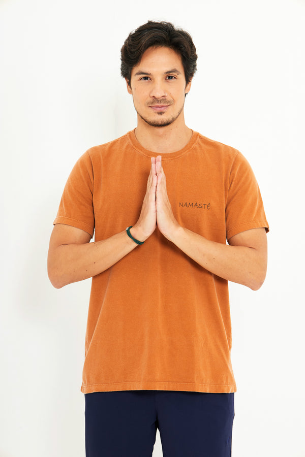Camiseta Estonada Namastê - Terracota