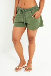 Short Moleton Estonado Verde