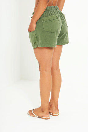 Short Moleton Estonado Verde