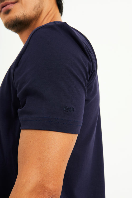 Camiseta Algodão Pima - Azul