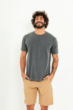 Camiseta Estonada Olho Grego - Chumbo