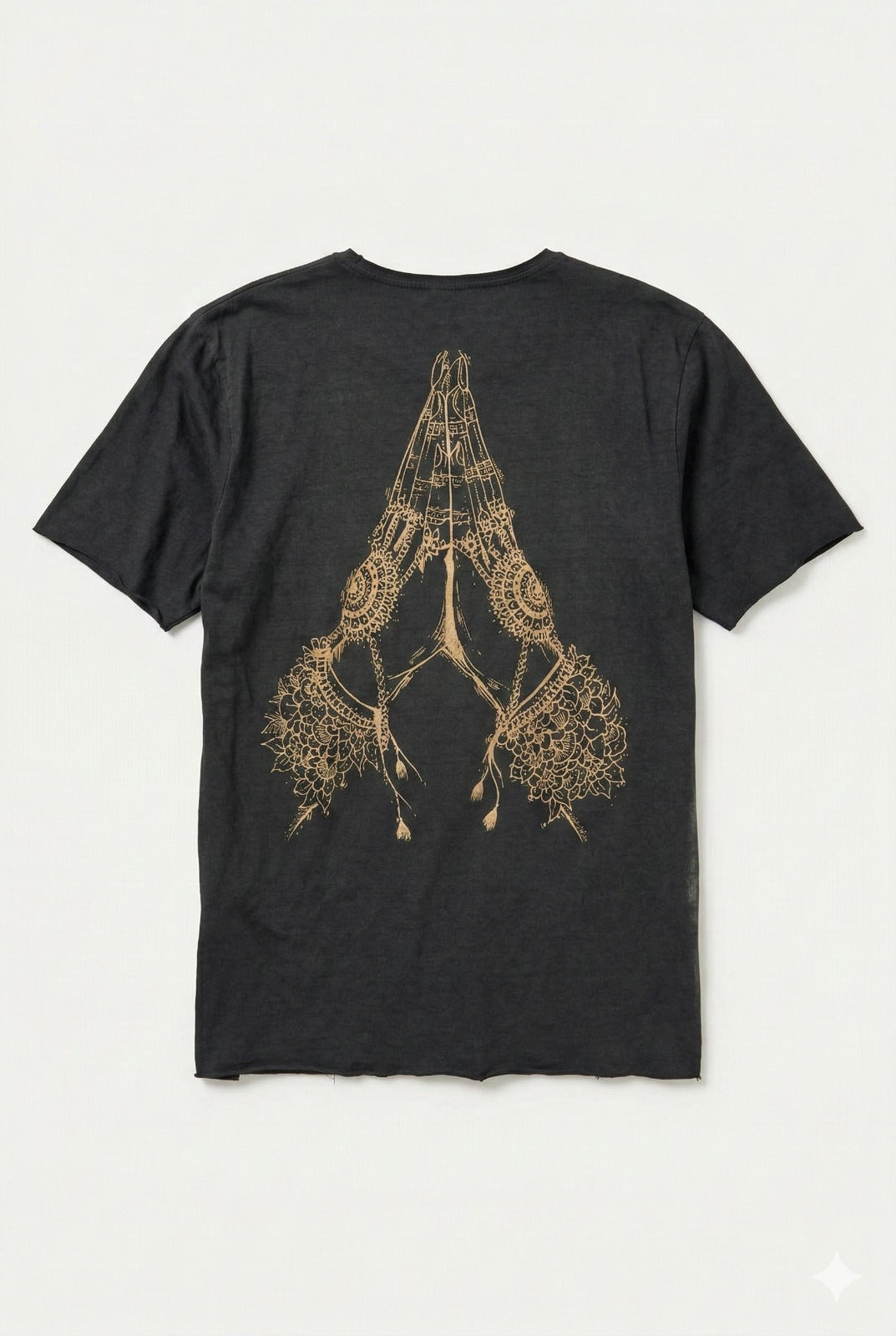 Camiseta Corte a Fio Namastê  - Chumbo