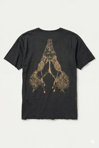 Camiseta Corte a Fio Namastê  - Chumbo