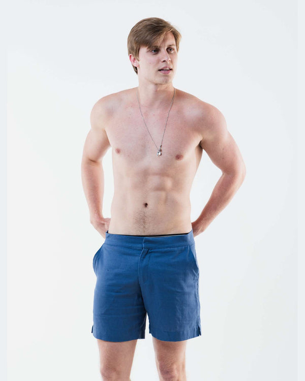 Bermuda Linho Azul