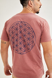 Camiseta Flor da Vida Terracota