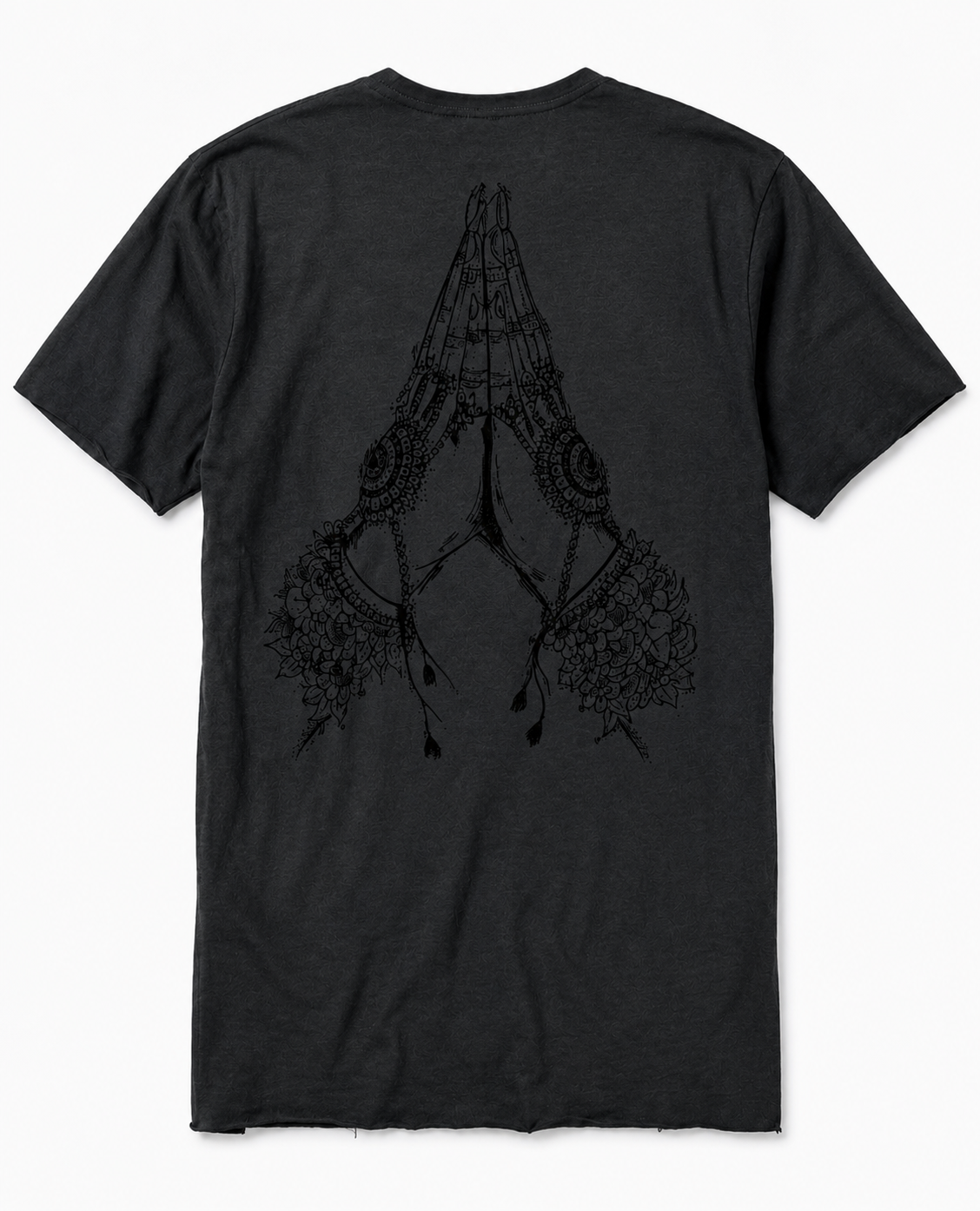Camiseta Corte a Fio Namastê  - Chumbo