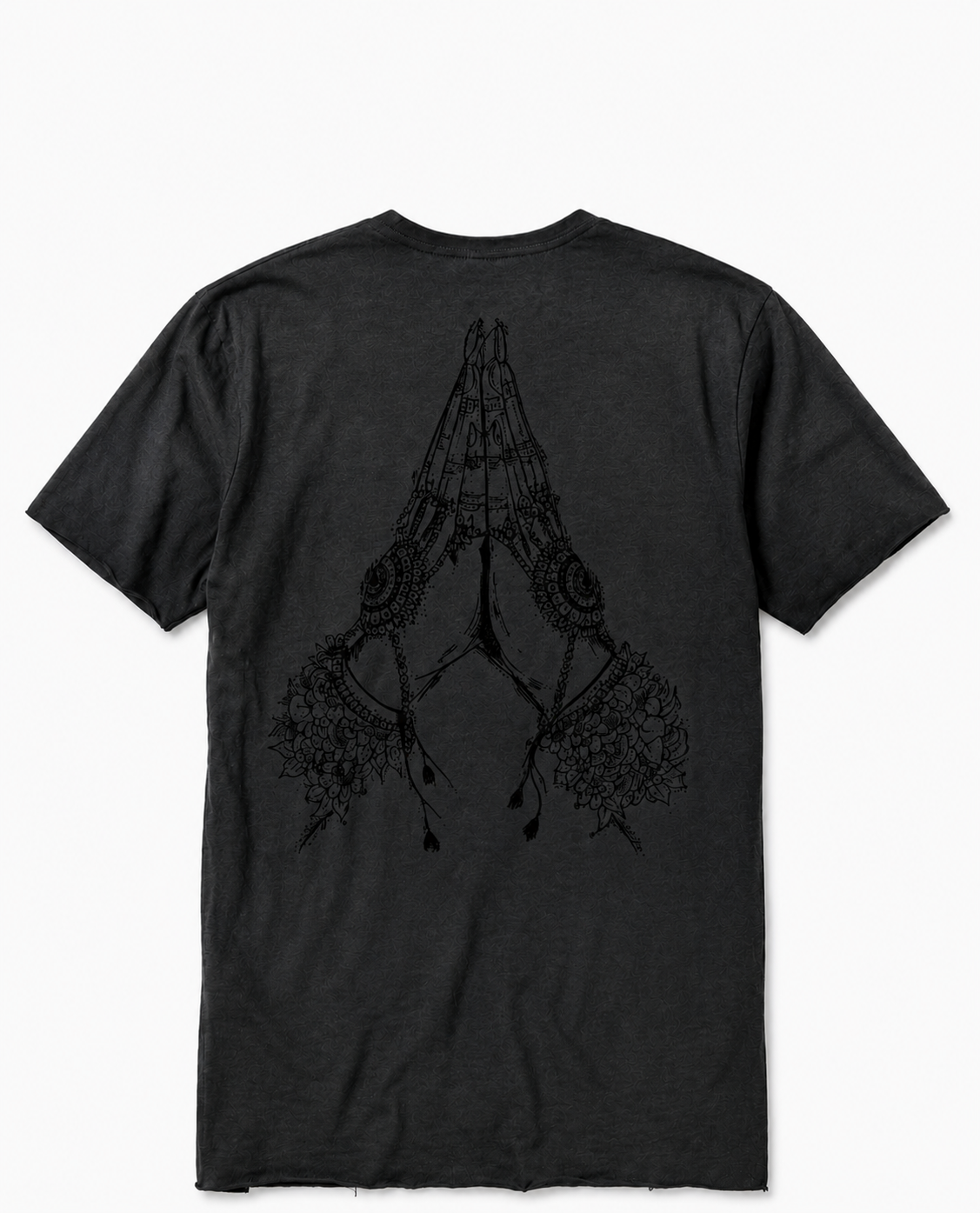 Camiseta Corte a Fio Namastê  - Chumbo