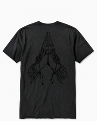 Camiseta Corte a Fio Namastê  - Chumbo