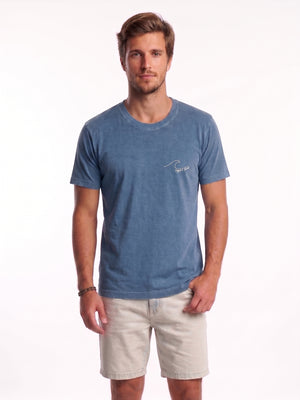 Camiseta Estonada Segue o Fluxo - Azul